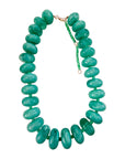 The Faire Bailey Chunky Beaded Necklace features large turquoise marbled beads and an adjustable gold-tone clasp and chain for a perfect fit.