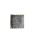 The Debossed Stoneware Dish by Bloomingville features a square, textured design with raised dots and scalloped edges, shown on a plain white background.