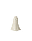 The Accent Decor ghostly Figurine Small is a white ceramic ghost with black oval eyes, perfect for Halloween decor or collecting hand-painted ghosts. It stands alone against a plain white background.