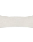 The POM POM Hendrick Body Pillow is a rectangular, off-white handwoven cotton pillow, shown against a white background.