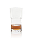 The Zodax CH-6258 Blown Glass HB is a clear, modern highball glass (3.25" x 5.75"), shown with a small pour of amber spirit, set against a plain white background.