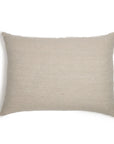 The Hunter Big Pillow by POM POM is a rectangular beige pillow featuring a simple hand-loomed linen texture, displayed against a white background.