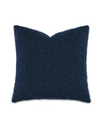 The MARL DECO IN INDIGO by Eastern Accents is a square, dark navy blue decorative pillow with soft, fuzzy fabric, displayed against a white background.