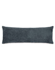 Dark gray textured rectangular throw pillow, extra long by Eastern Accents, Mira collection, on white background.