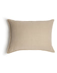 The Montauk Big Pillow 28x36 by POM POM is a rectangular, beige pillow with a soft, linen-like texture and heavy weight feel, shown on a white background.