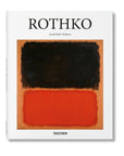 The Rothko Basic Art Edition by Ingram Book Company features a cover with Mark Rothko’s iconic bold black and red rectangles on a brown background, the title "ROTHKO," and author Jacob Baal-Teshuva.