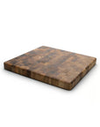 The Square Chef's Board by Fox Run Brands is a thick, square end grain cutting board with a checkered wood pattern, shown on a white background.