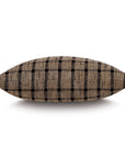 The BEACHCOMBER CHECK by Eastern Accents is a rectangular decorative pillow made from bamboo fabric, featuring a beige and black checkered dobby-woven texture, shown on a plain white background.