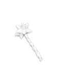The Montes Doggett 4889 Wand No. 889 is a white, star-shaped magic wand with a twisted handle, made from high fired ceramic and shown on a plain white background.