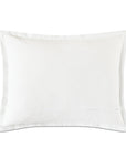 The BRIDGEHAMPTON STANDARD by Eastern Accents is a white rectangular pillow with a subtle border, smooth surface, and gently tapered edges. It features a convenient zipper closure and is shown against a plain background.