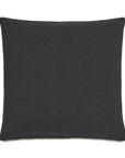 The TAOS CHEVRON pillow by Eastern Accents is a square decorative pillow featuring a plain dark gray, soft, textured fabric. Shown against a white background.
