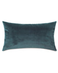 Pacific blue velvet rectangular pillow by Eastern Accents, elegant accent for living room or bedroom.