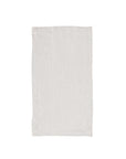 The Creative Co-op Stonewashed Linen Tea Towel Ivory, made from 100% linen and featuring a plain, rectangular design, is displayed on a white background.