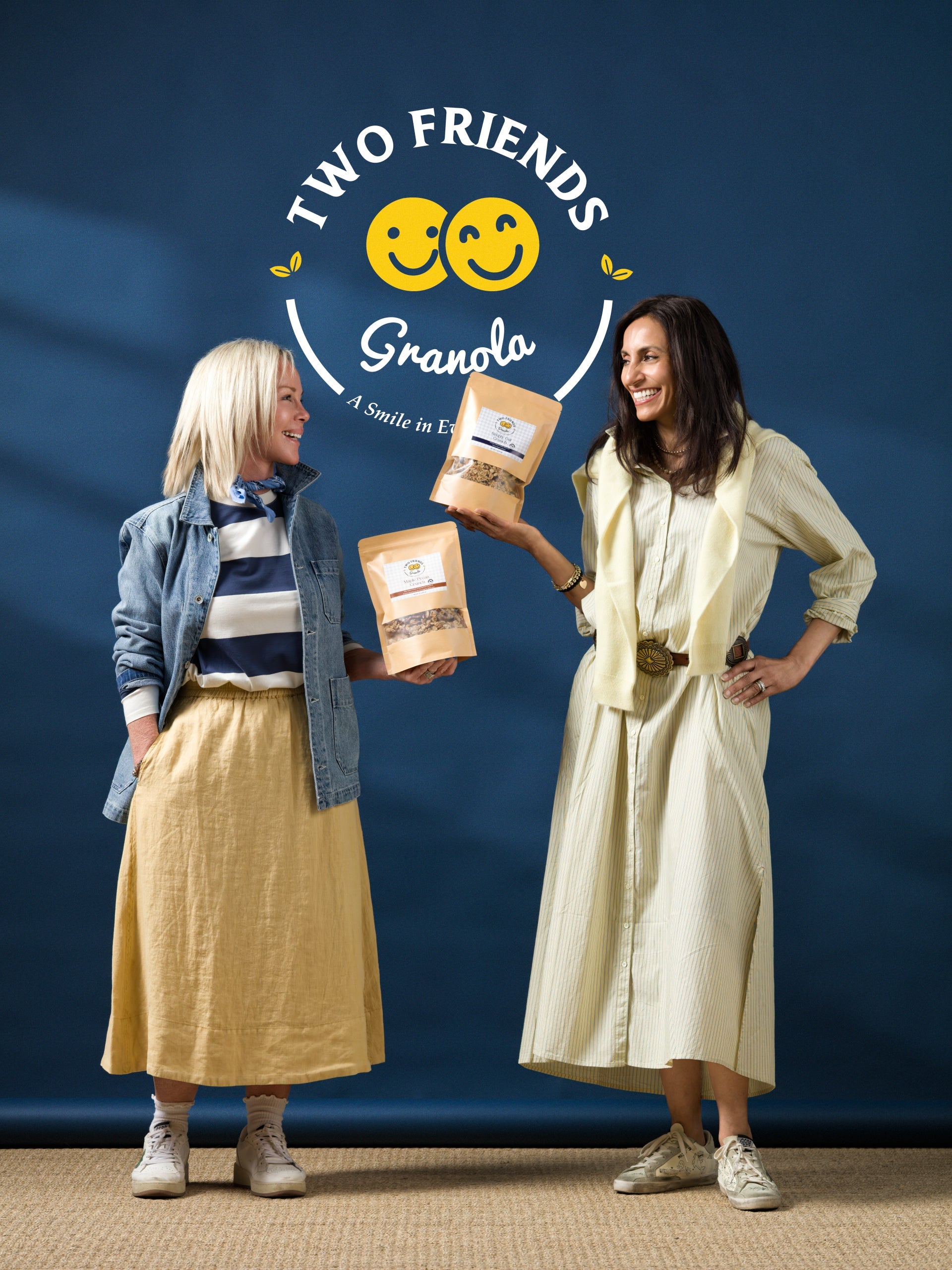 two friends hosting two friends granola at bungalow