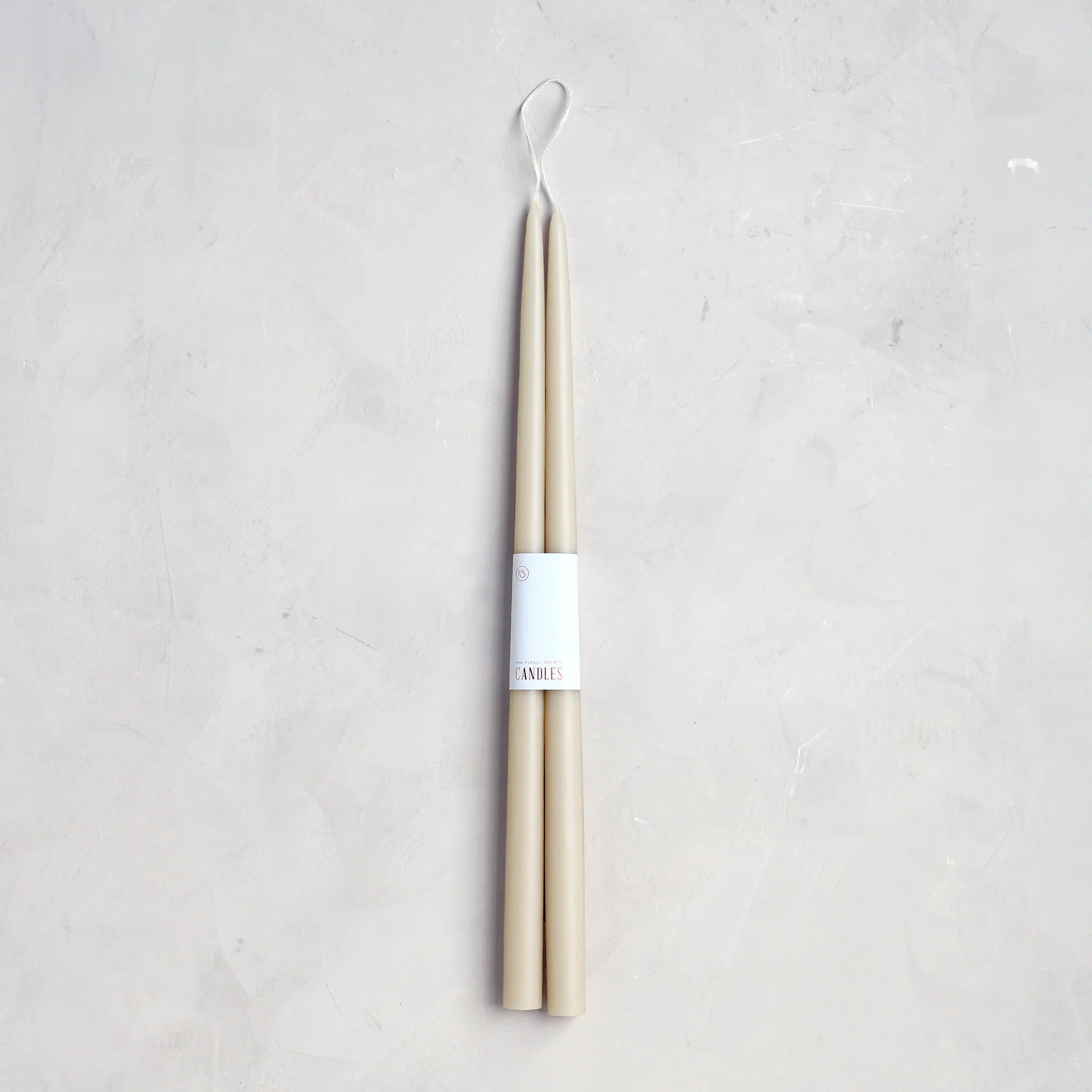 Pair of 18" Taper Candles in Parchment