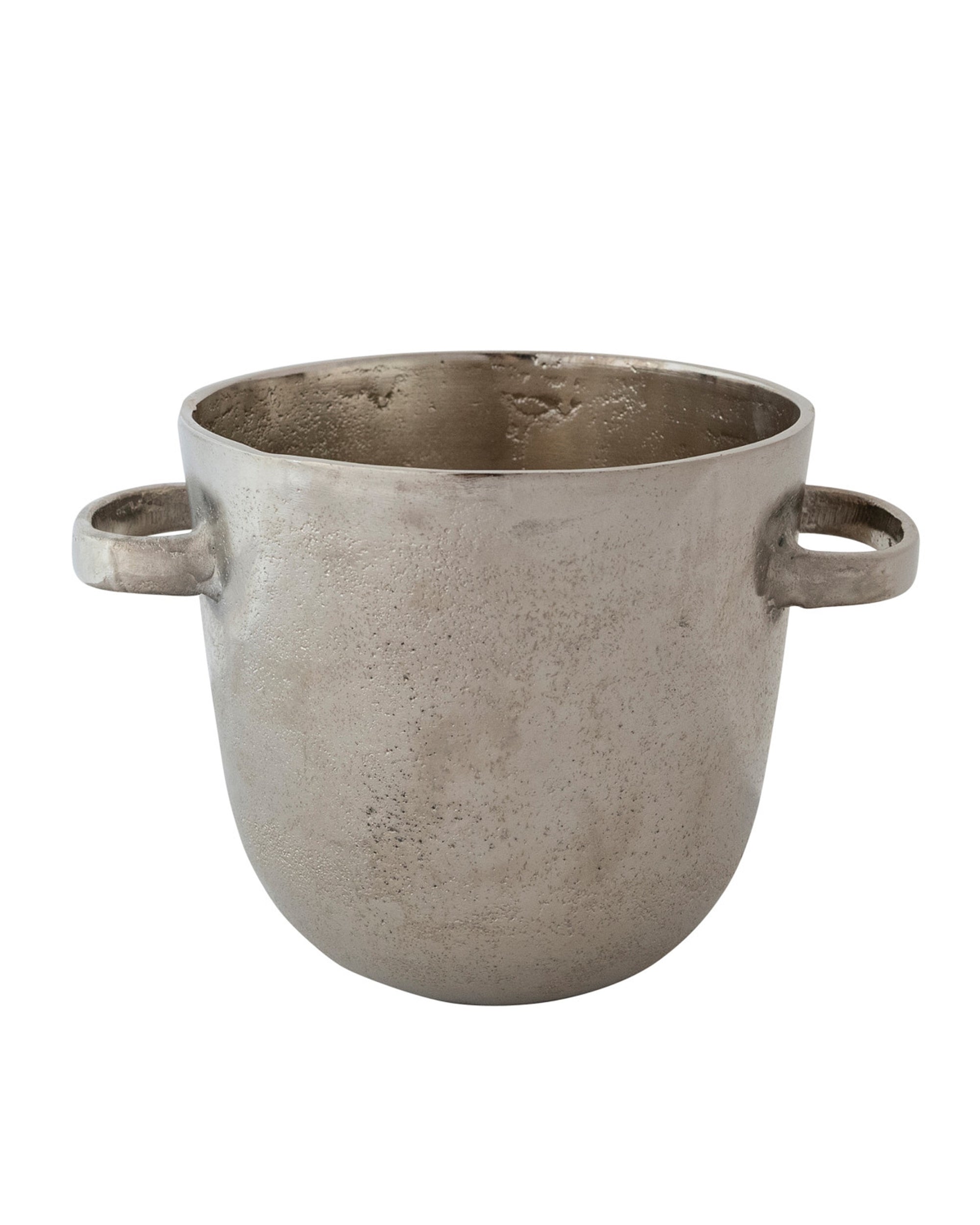 Bottle cooler with textured surface and side handles by Creative Co-op, displayed on a white background.