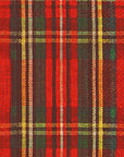 The Boston Guest Napkins by Faire feature a red tartan plaid with black, yellow, and green intersecting lines. Showcasing a classic Scottish motif, these napkins measure 8.3 x 4.5 x 1 in and have a textured surface.