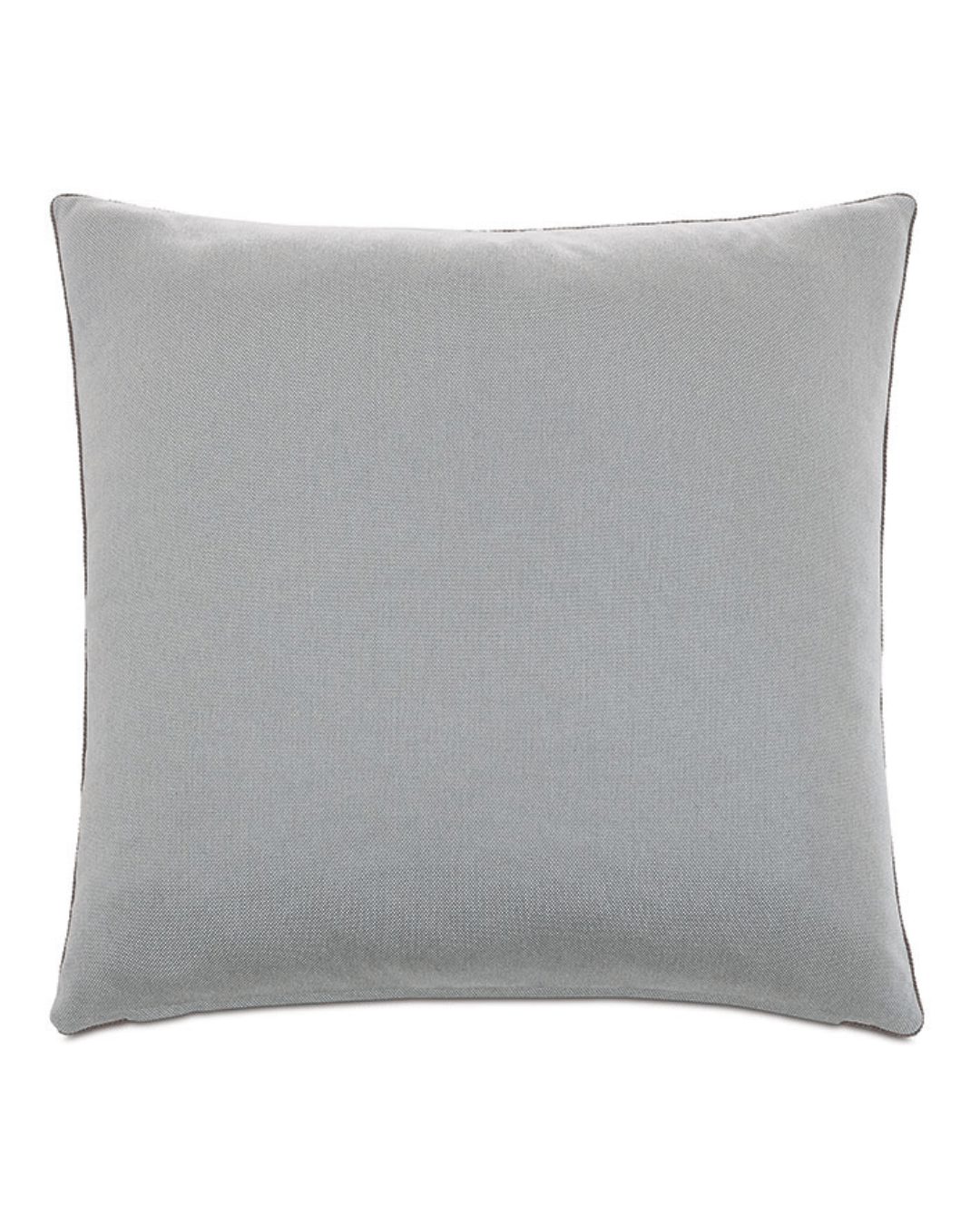 A plain light gray square Eastern Accents HIG GRAPHIC DECORATIVE PILLOW isolated on a white background in a Scottsdale bungalow.