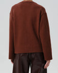 Back view of the Essential Slouchy Cardigan Sweater by Citizens of Humanity, relaxed fit, soft knit.