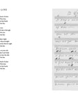 In The Complete Johnny Cash by Hachette Book Group, a printed poem "I Walk The Line" appears opposite handwritten lyrics and music with Johnny Cash’s signature—a standout from the archive.