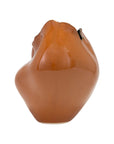 The Import Collection’s Abitar Vase is a glossy, abstract ceramic piece in warm brown with an organic shape and small opening—perfect as sculptural art for modern home décor.