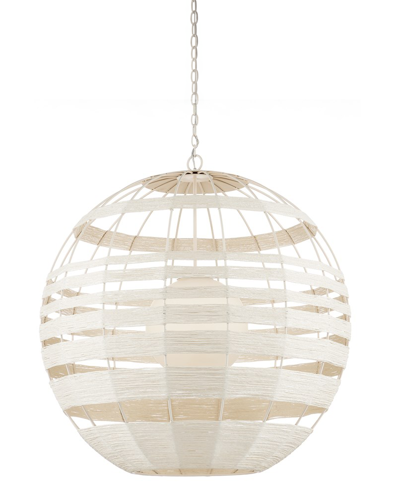 Ly White Orb Chandelier