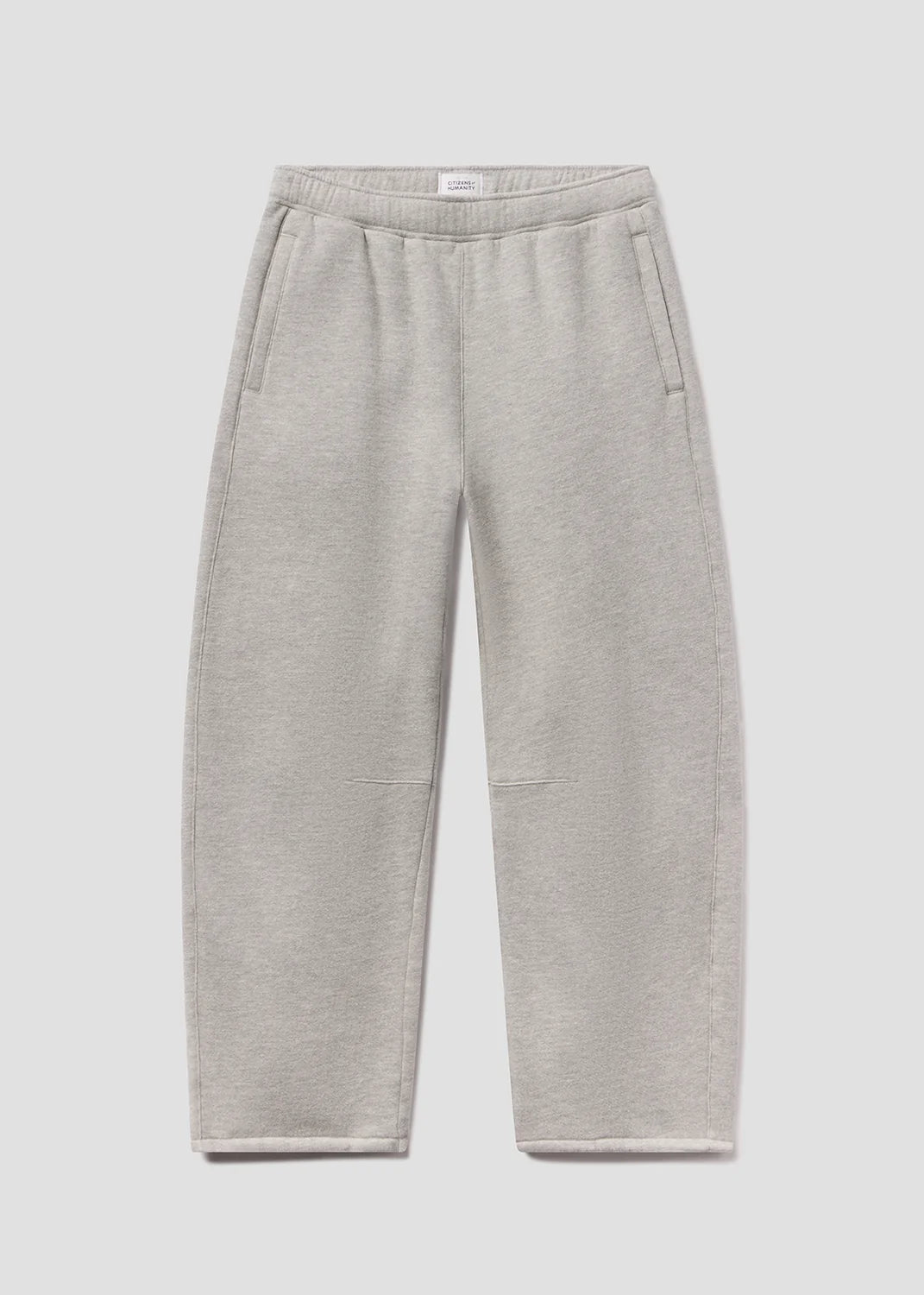Heather grey wide-leg sweatpant with high-rise waist and pockets, Citizens Of Humanity Miro by AGOLDE.