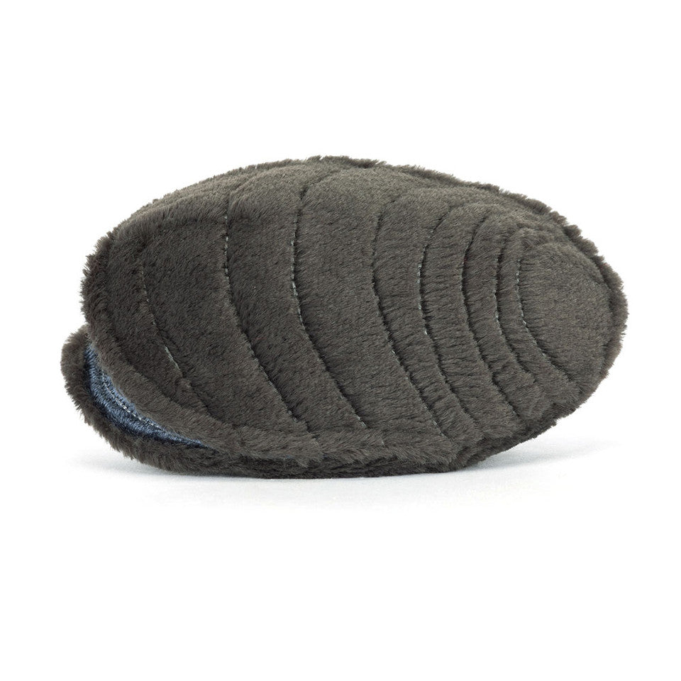 A plush toy shaped like a mussel with a soft, fuzzy texture—Amuseables Michelle Mussel by Jelly Cat Inc. is perfect for fans of quirky Jellycat toys.