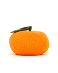 The Amuseables Clementine SM by Jelly Cat Inc. is a plush toy with a textured orange surface and green fabric leaf, ideal as a festive gift or Christmas stocking stuffer, shown on a plain white background.
