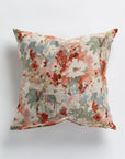 Introducing the Rosaline Punch Gr-8 Pillow 26x26 by Gabby, this custom-made square pillow boasts a textured fabric cover adorned with a colorful floral pattern. Featuring vibrant shades of red, pink, blue, and green for a vintage feel, it comes complete with a 26x26" pillow insert and is showcased against a plain white background.