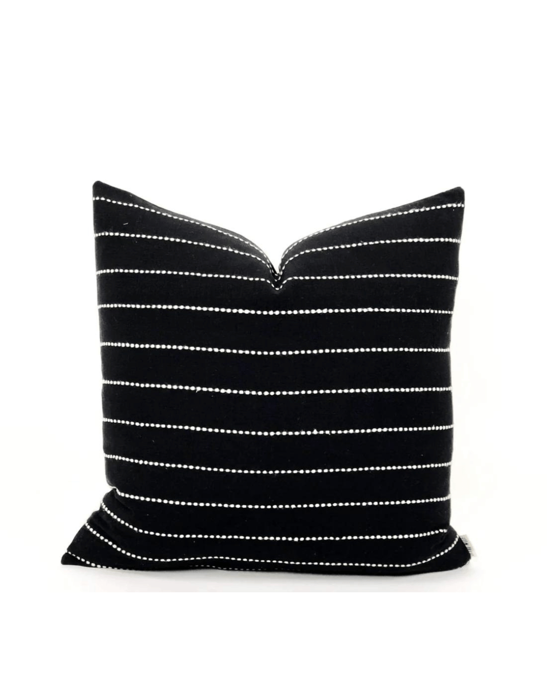 Handwoven Black and White Pillow 24x24