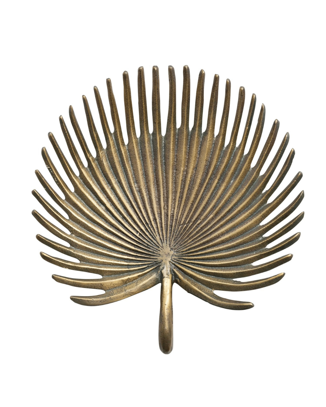 Vintage Brass Finish Palm Leaf Tray