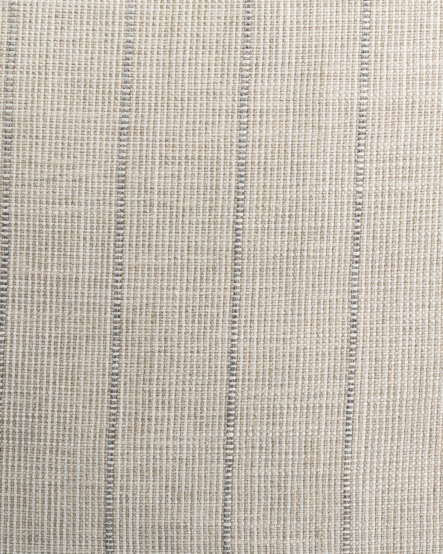 Close-up view of a Gabby Reed Stripe Silver Pillow 26x26 featuring parallel ridged lines in a neutral beige color, demonstrating a detailed woven pattern typical of Arizona style.