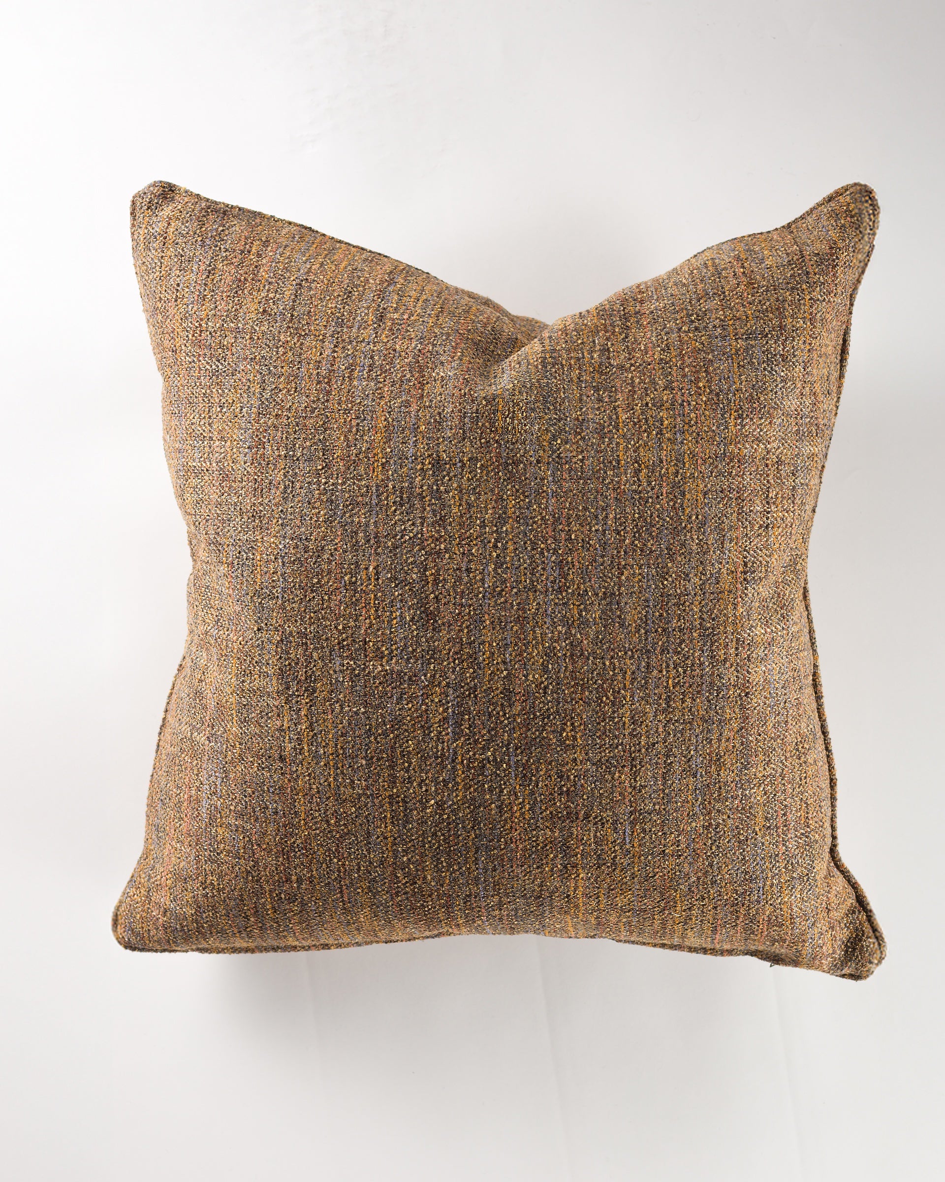 The Gabby Red Herring Gr-4 Pillow 26x26 features textured fabric in brown, gray, and gold. Pillow insert included—ideal as a euro pillow for adding elegance to your bed or sofa décor.