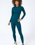 Action Corset Long Sleeve Top in Cypress