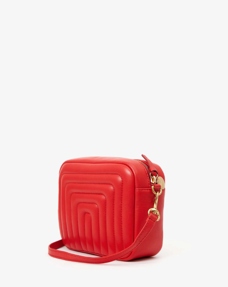 Midi Sac Rouge Channel Quilted