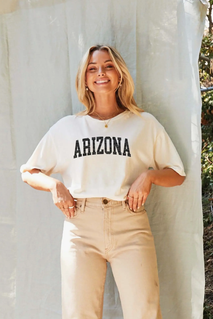 Arizona Mineral Washed Graphic Top Golden