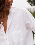 EILEEN Relaxed Button-Up Shirt CASUAL COTTON White