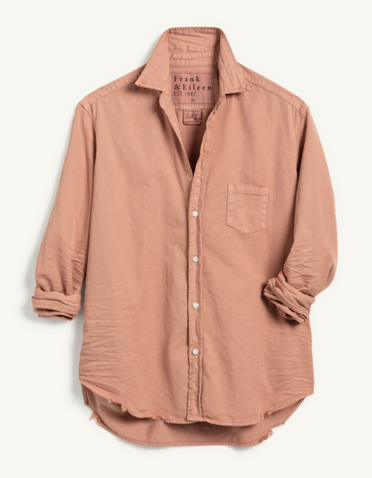 EILEEN Relaxed Button-Up Shirt FAMOUS DENIM Desert