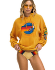 AVIATOR NATION RELAXED PULLOVER HOODIE - GOLD