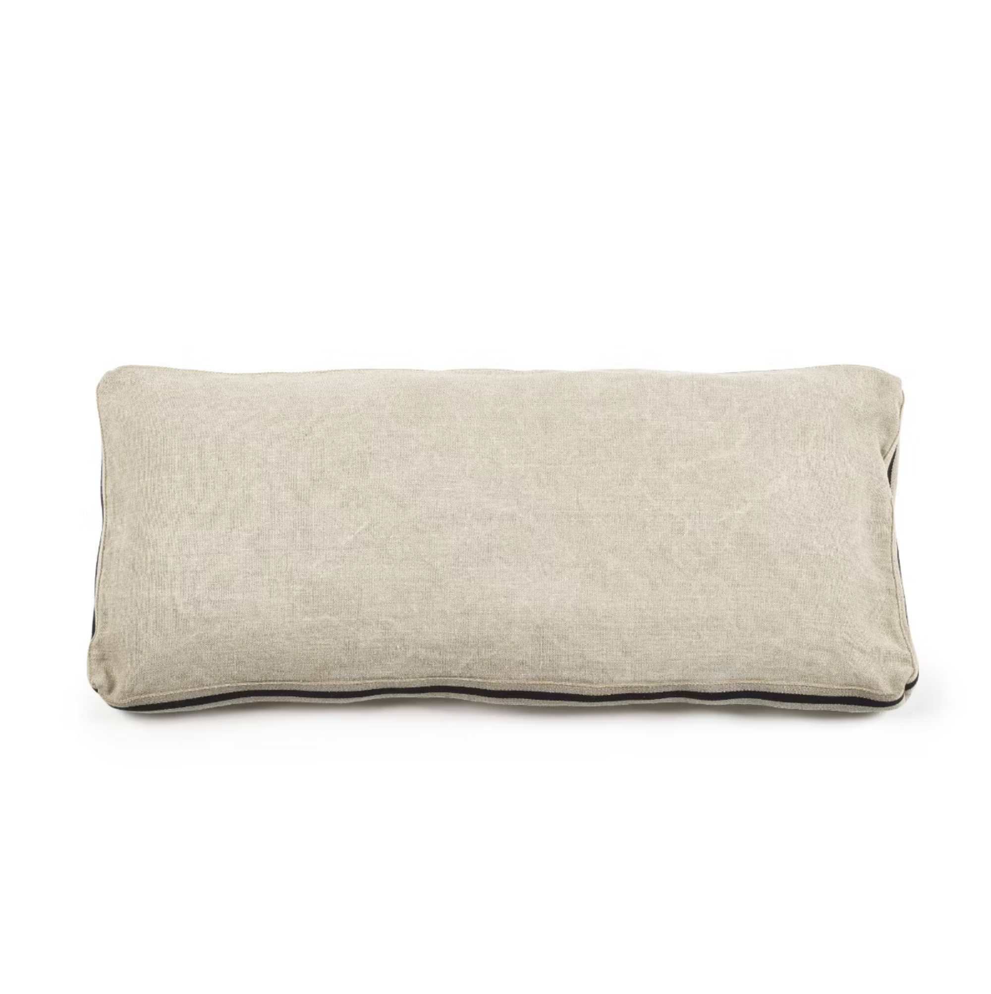 The James Pillow by Libeco Home is a rectangular, light beige 16x31 pillow featuring a soft fabric texture and subtle stonewash finish, displayed against a plain white background.