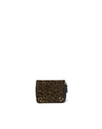Leopard print zip wallet with gold rivets and coin pocket by Jerome Dreyfuss, Imprime Kaki.