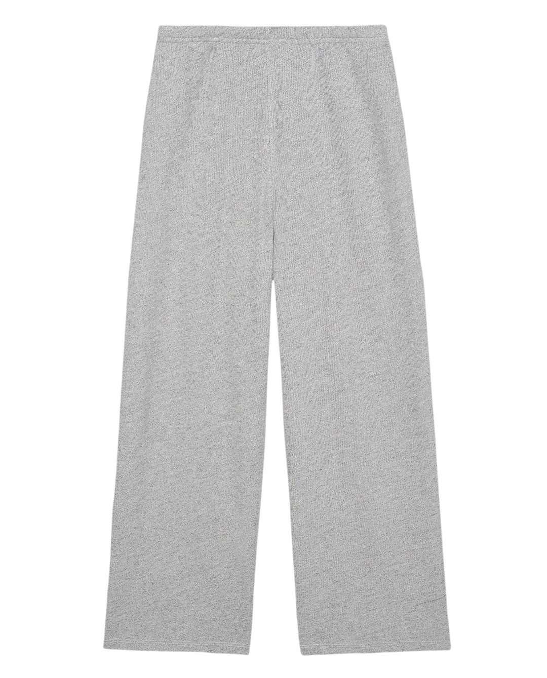 The Great Inc. presents The Lap Sweatpant: light gray, full-length with wide legs and an elastic waistband, shown flat on white. Soft, comfortable fabric—ideal for lounging or casual wear. Expertly handcrafted for quality you can feel.