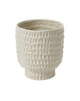 The Accent Decor 91747 Adrien Pot is a textured, off-white stoneware planter with a dimpled surface and rounded base, shown against a plain white background.