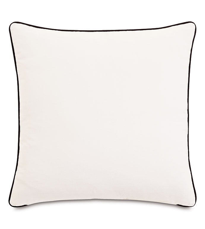 The Andes Woven Chevron Euro sham by Eastern Accents features black piping along the edges and is shown against a white background.