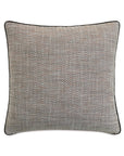 The Andes Woven Chevron Euro sham by Eastern Accents features a black and white chevron pattern, black piping, and textured fabric, displayed against a white background.