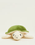 The Faire Turtle Warmies Junior is a soft, microwavable plush turtle with a green shell and cream-colored body—perfect as a comforting sensory toy for warmth and relaxation.