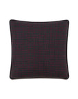 The BISHOP FLANNEL pillow by Eastern Accents is a square decorative piece crafted from dark cotton flannel with a subtle red and black check pattern, shown on a white background.