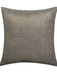 The Leonis Stitch Border pillow by Eastern Accents features a square shape with a textured, solid grayish-brown cover and includes a pillow insert, displayed against a plain white background.