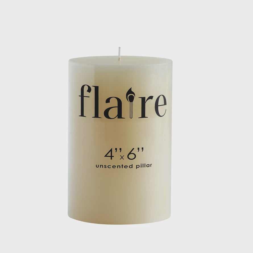 Unscented Pillar Candle 4x6